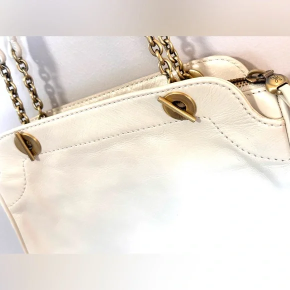 HOBO Refine Double Strap Shoulder Bag - Latte Cream with Gold Hardware - Picture 13 of 17